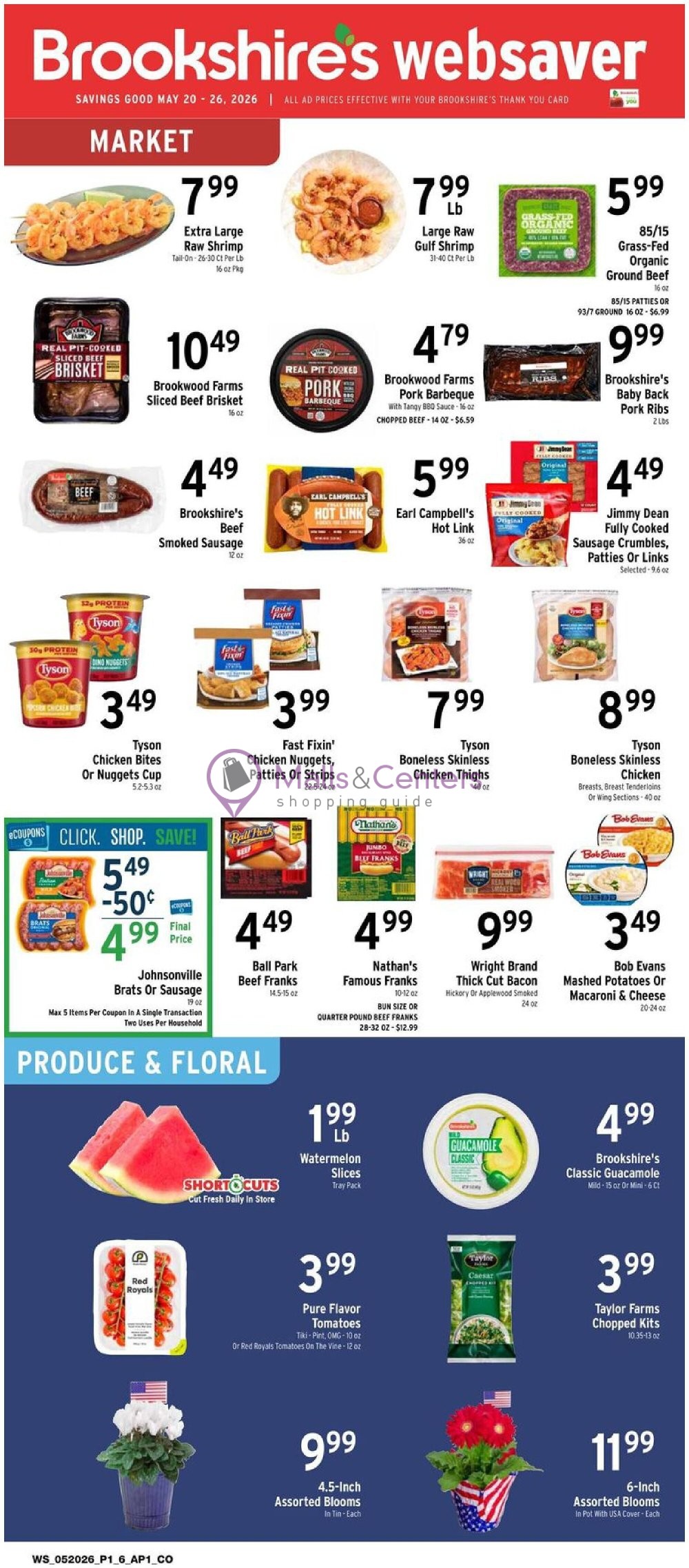 Weekly ad for Brookshire's Food & Pharmacy valid: 05/20/2026 - 05/26/2026, page 1