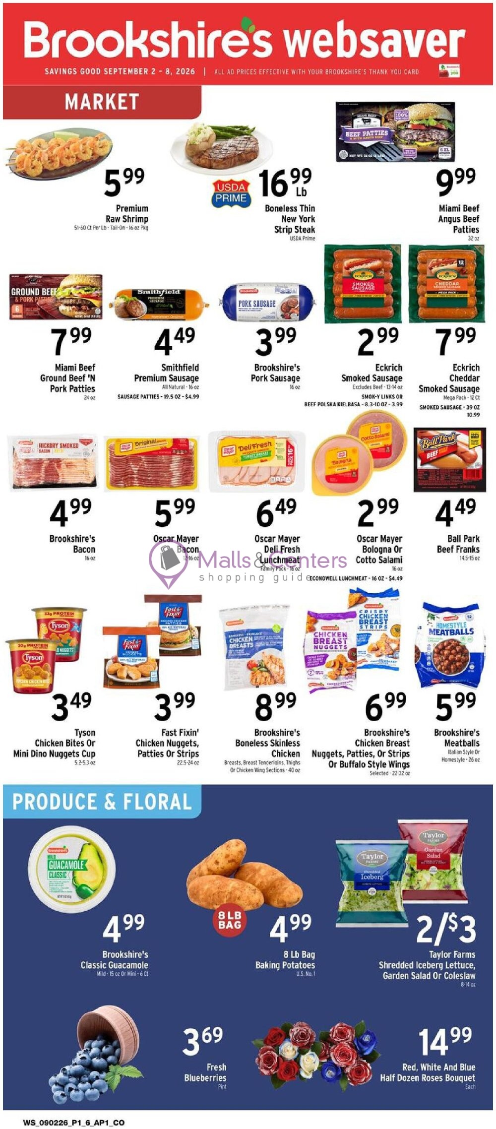 Weekly ad for Brookshire's Food & Pharmacy valid: 09/02/2026 - 09/08/2026, page 1