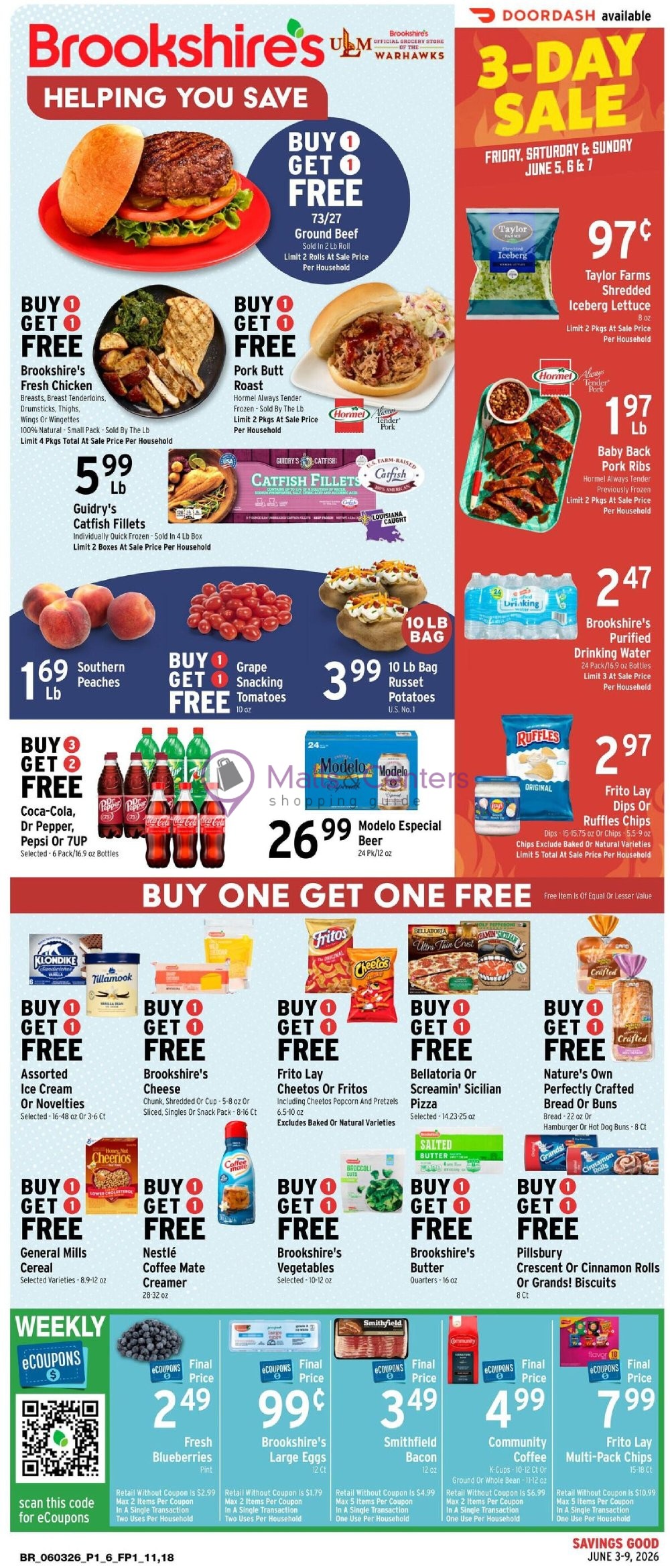 Weekly ad for Brookshire's Food & Pharmacy valid: 06/03/2026 - 06/09/2026, page 1