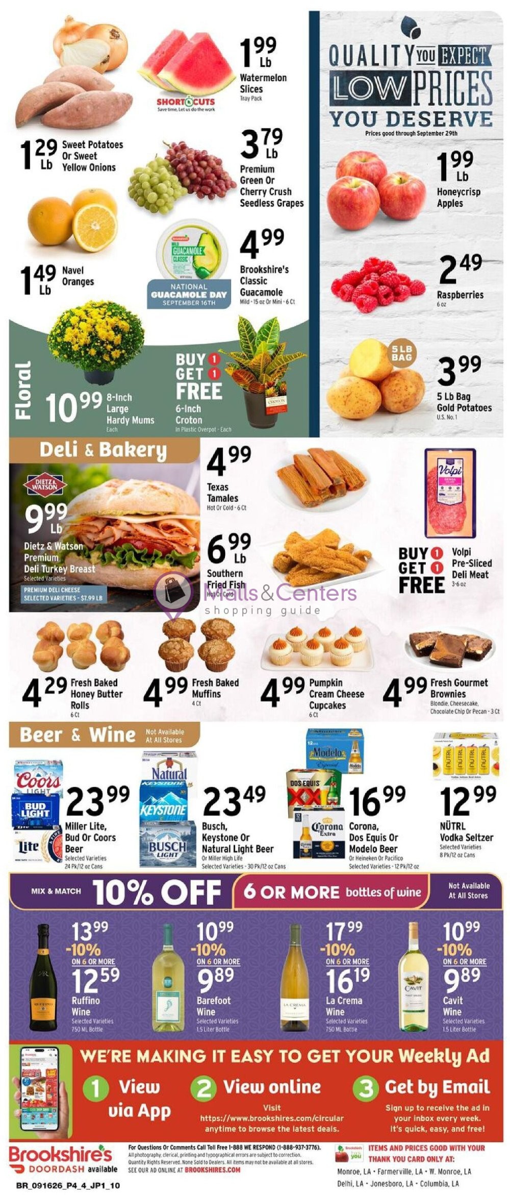 Weekly ad for Brookshire's Food & Pharmacy valid: 09/16/2026 - 09/22/2026, page 4