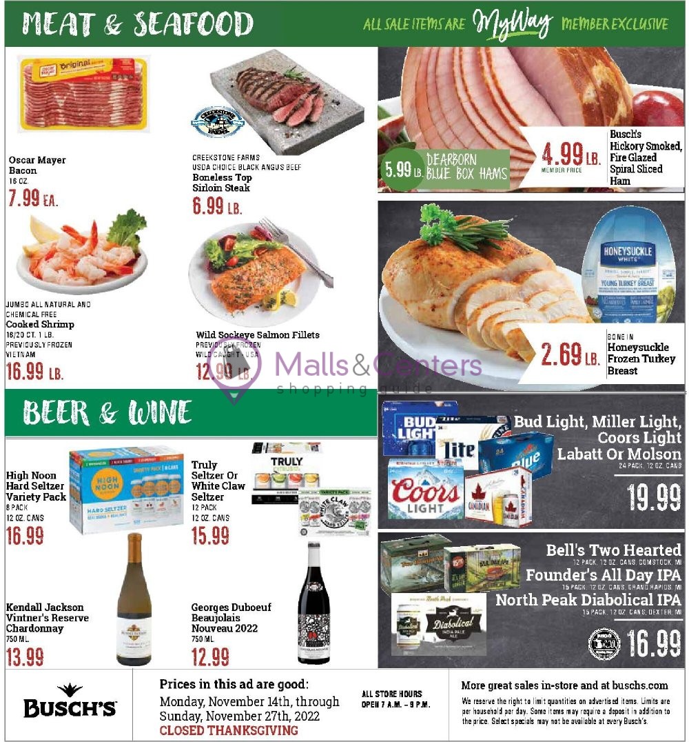 Busch s Fresh Food Market Weekly Ad Valid From 11 14 2022 To 11 27 2022 