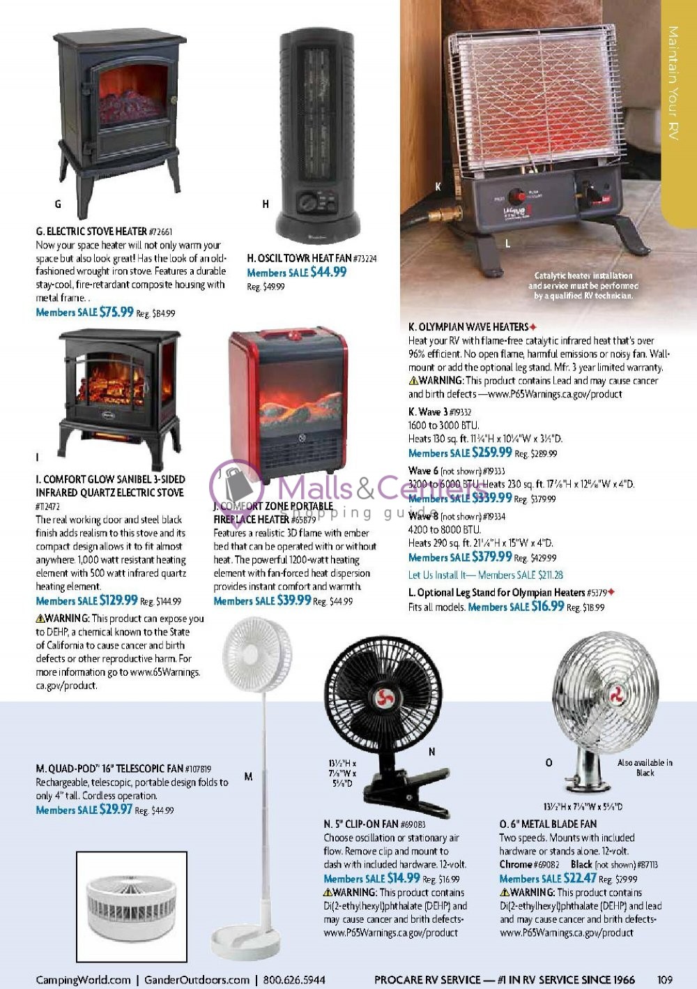 weekly ads Camping World page 109