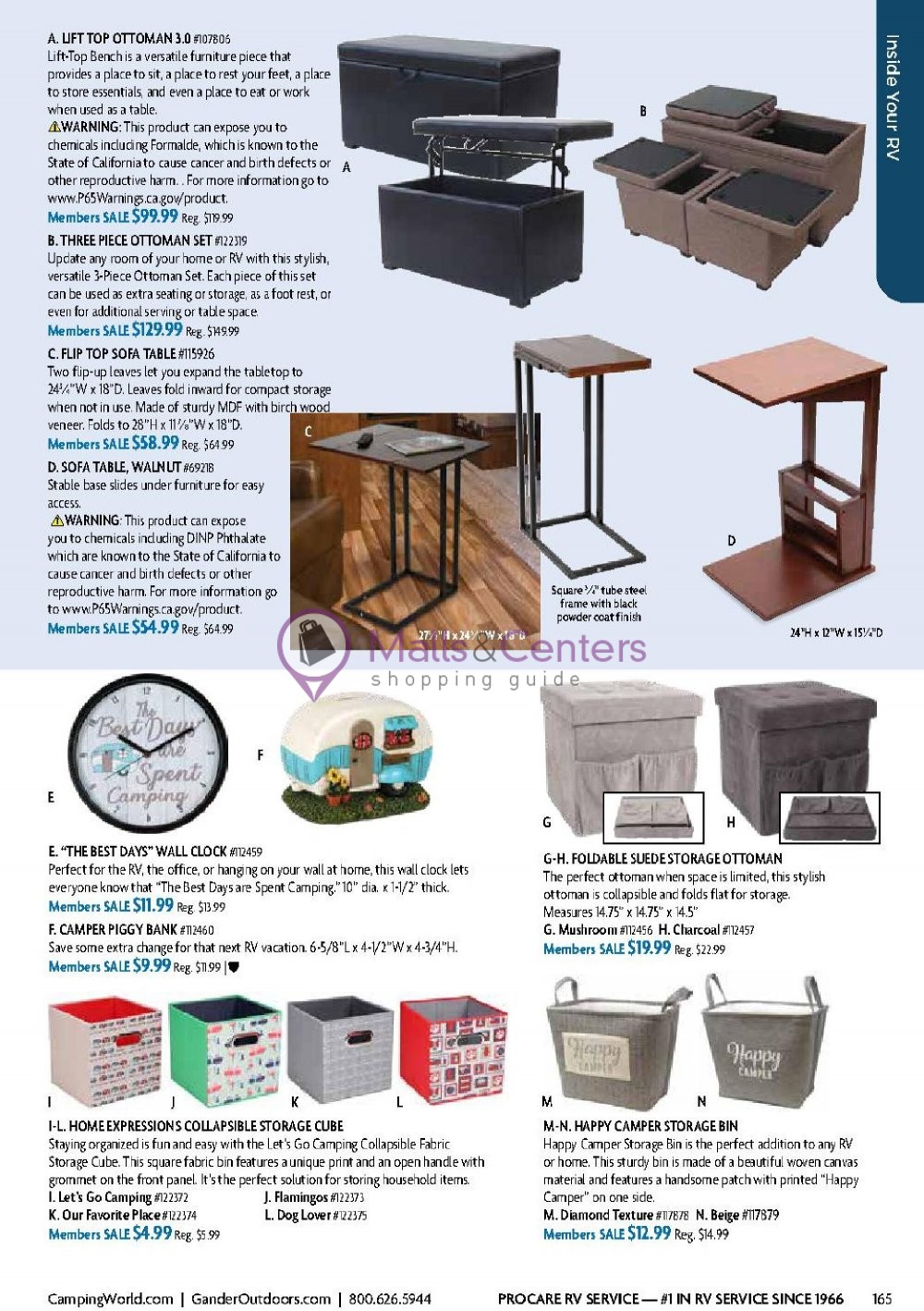 weekly ads Camping World page 165