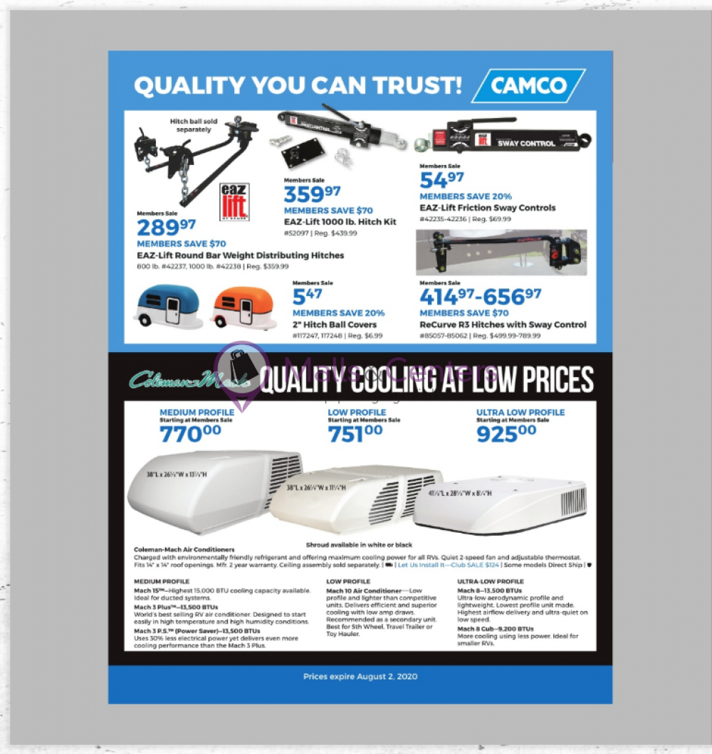 Camping World Weekly ad valid from 07/06/2020 to 08/02/2020 MallsCenters