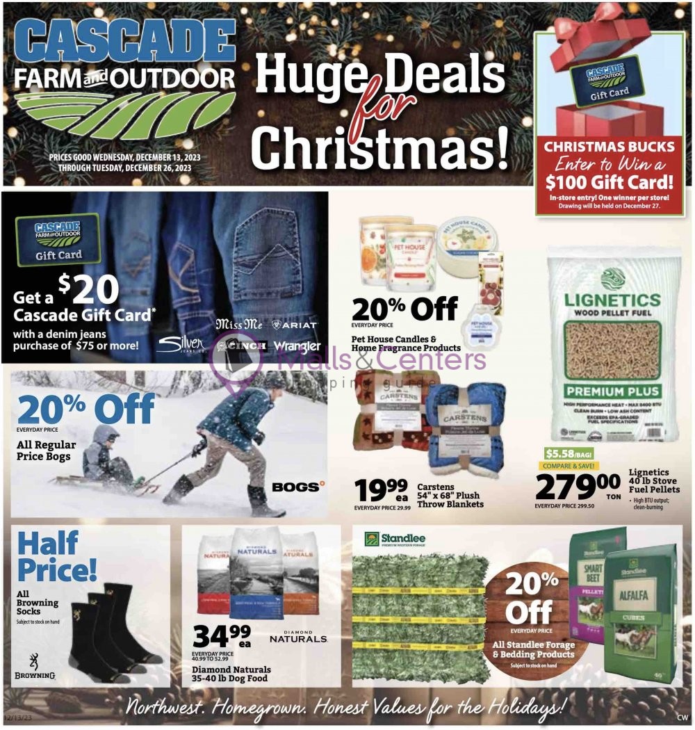 Cascade Farm and Outdoor Weekly ad valid from 12/13/2023 to 12/26/2023 ...