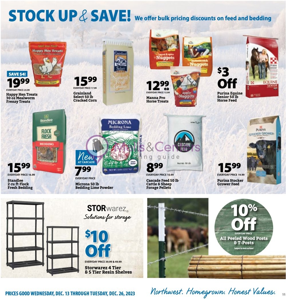 Cascade Farm and Outdoor Weekly ad valid from 12/13/2023 to 12/26/2023 ...
