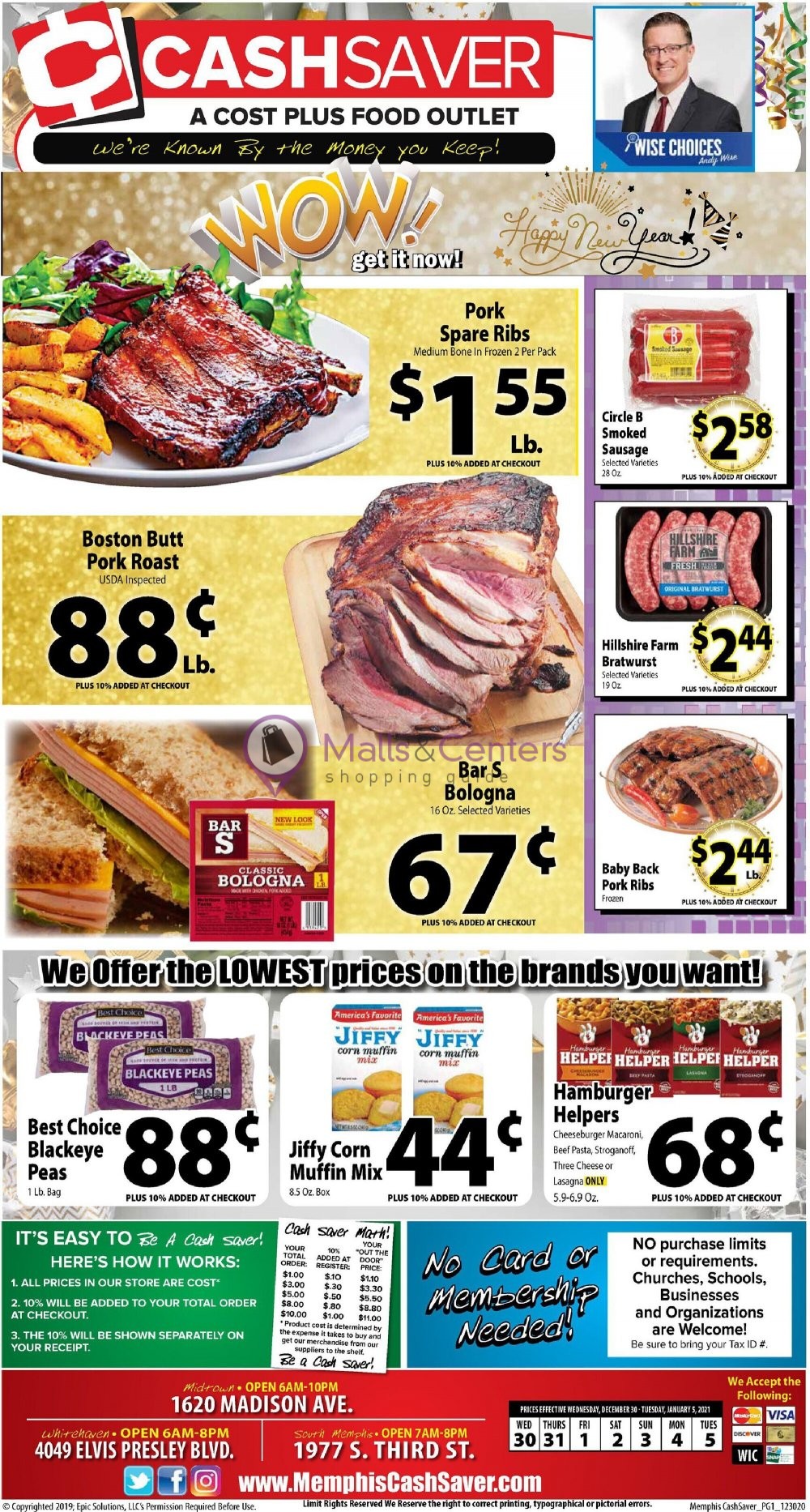 Cash Saver Cost Plus Food Outlet Weekly ad valid from 12/30/2020 to 01/05/2021 MallsCenters