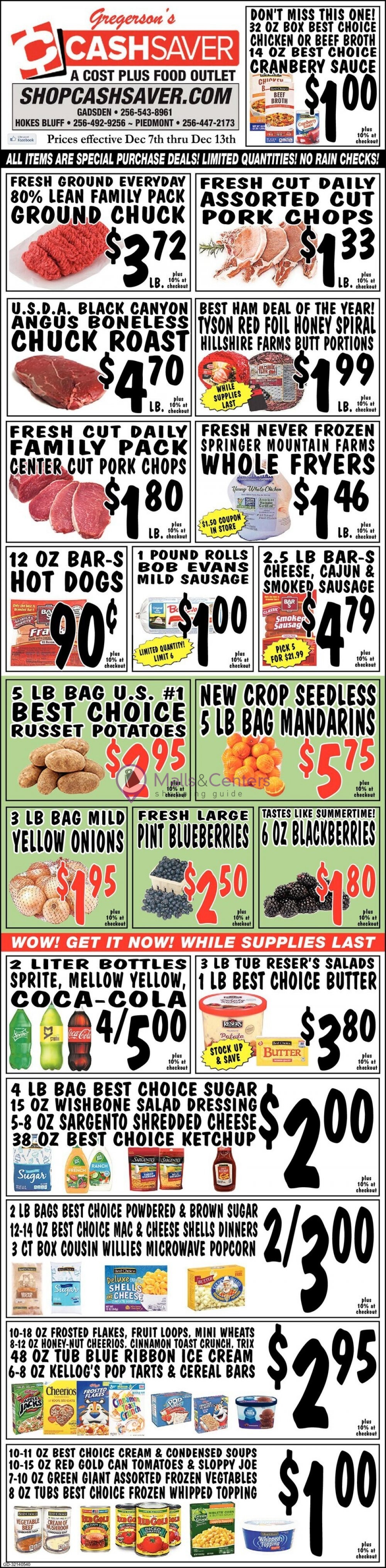Cash Saver Cost Plus Food Outlet Weekly ad valid from 12/07/2022 to 12