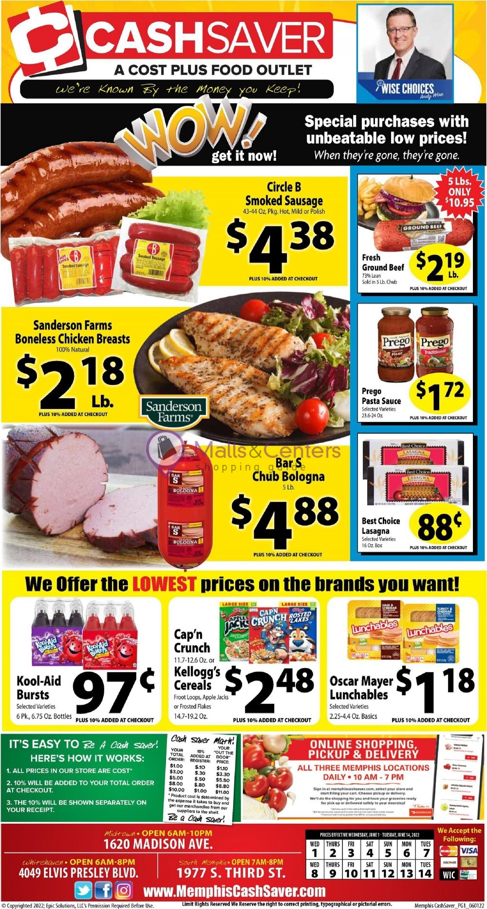 Cash Saver Cost Plus Food Outlet Weekly ad valid from 06/01/2022 to 06