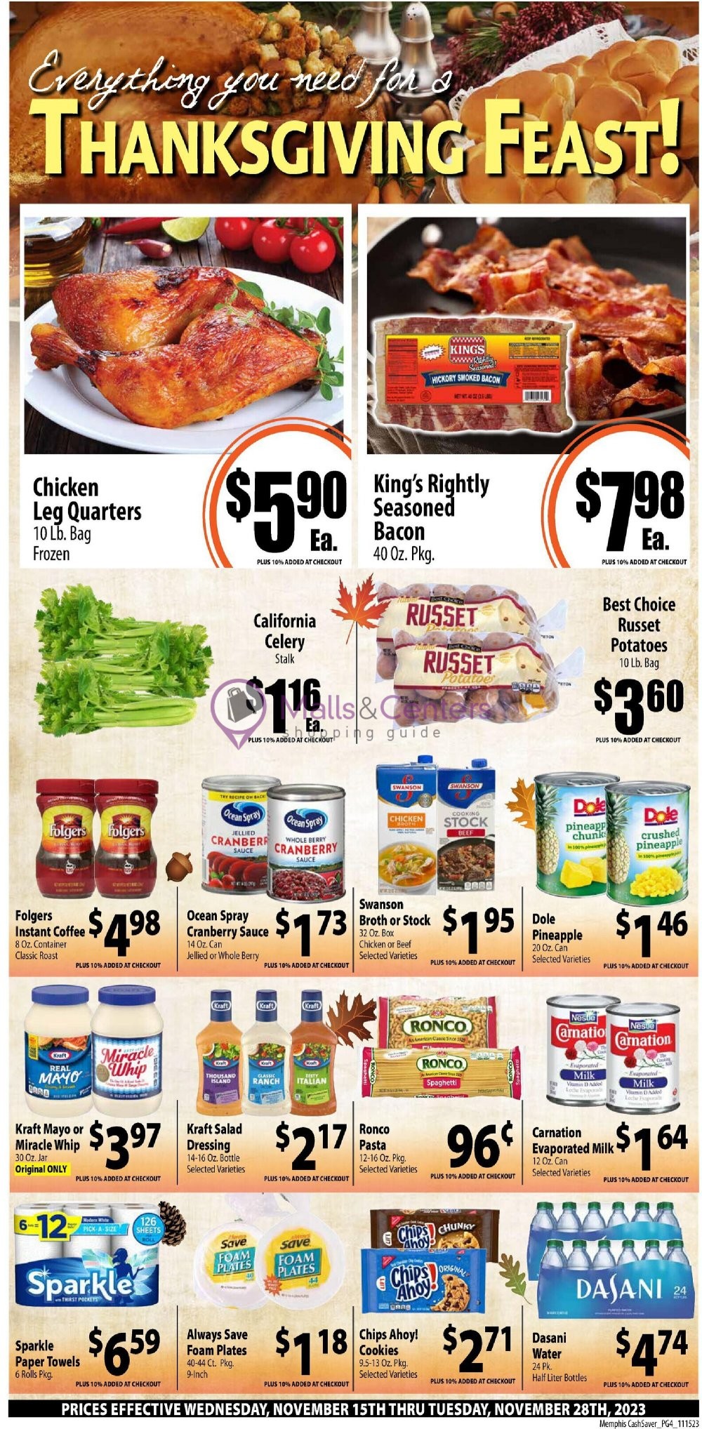 Cash Saver Cost Plus Food Outlet Weekly ad valid from 11/15/2023 to 11