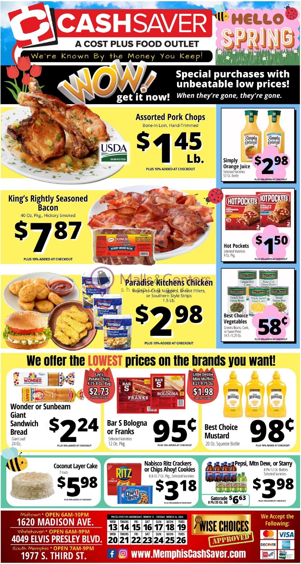 Cash Saver Cost Plus Food Outlet Weekly ad valid from 03/13/2024 to 03