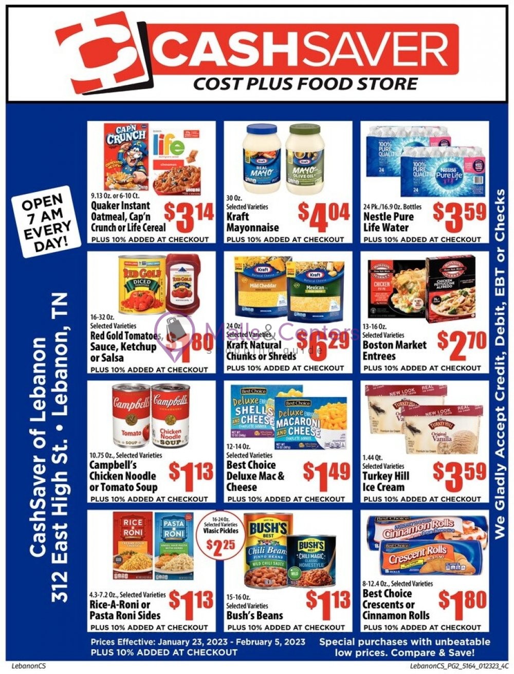 Cash Saver Cost Plus Food Outlet Weekly ad valid from 01/23/2023 to 02