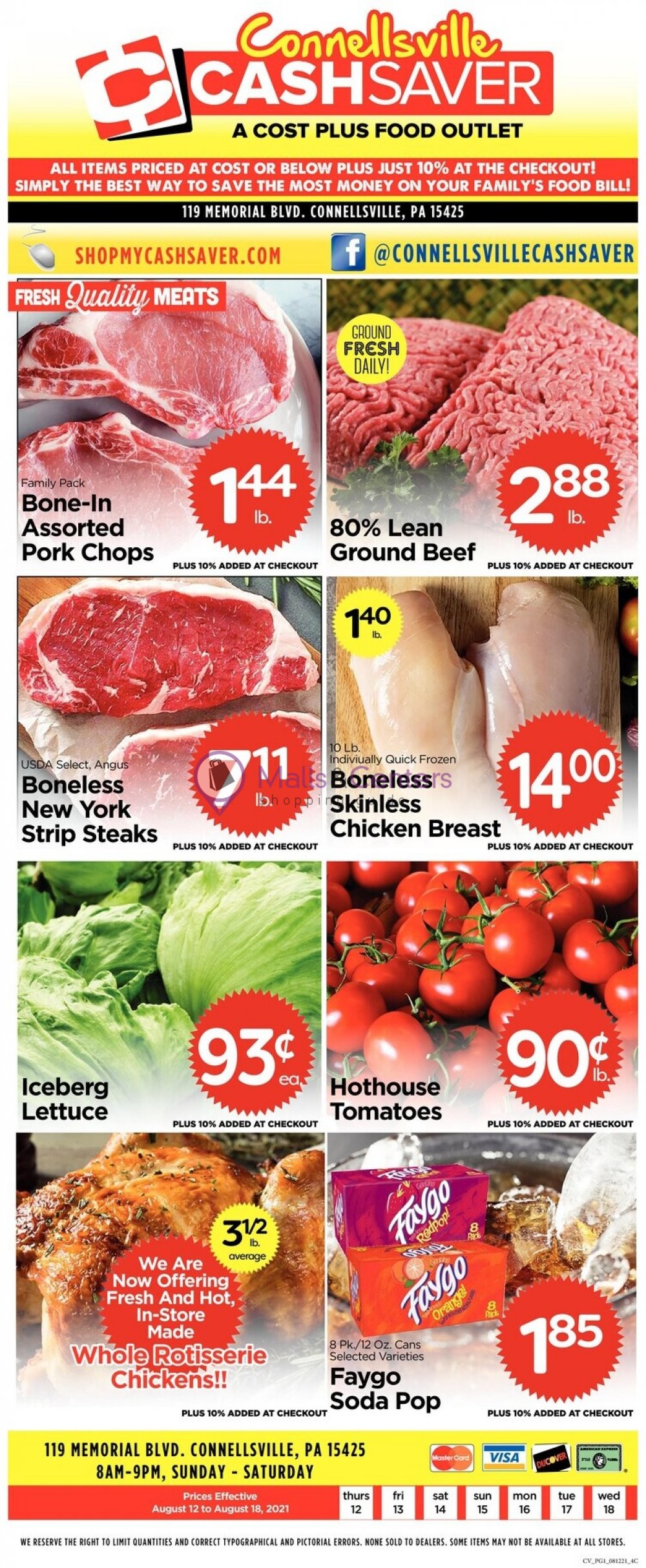 Cash Saver Cost Plus Food Outlet Weekly ad valid from 08/12/2021 to 08