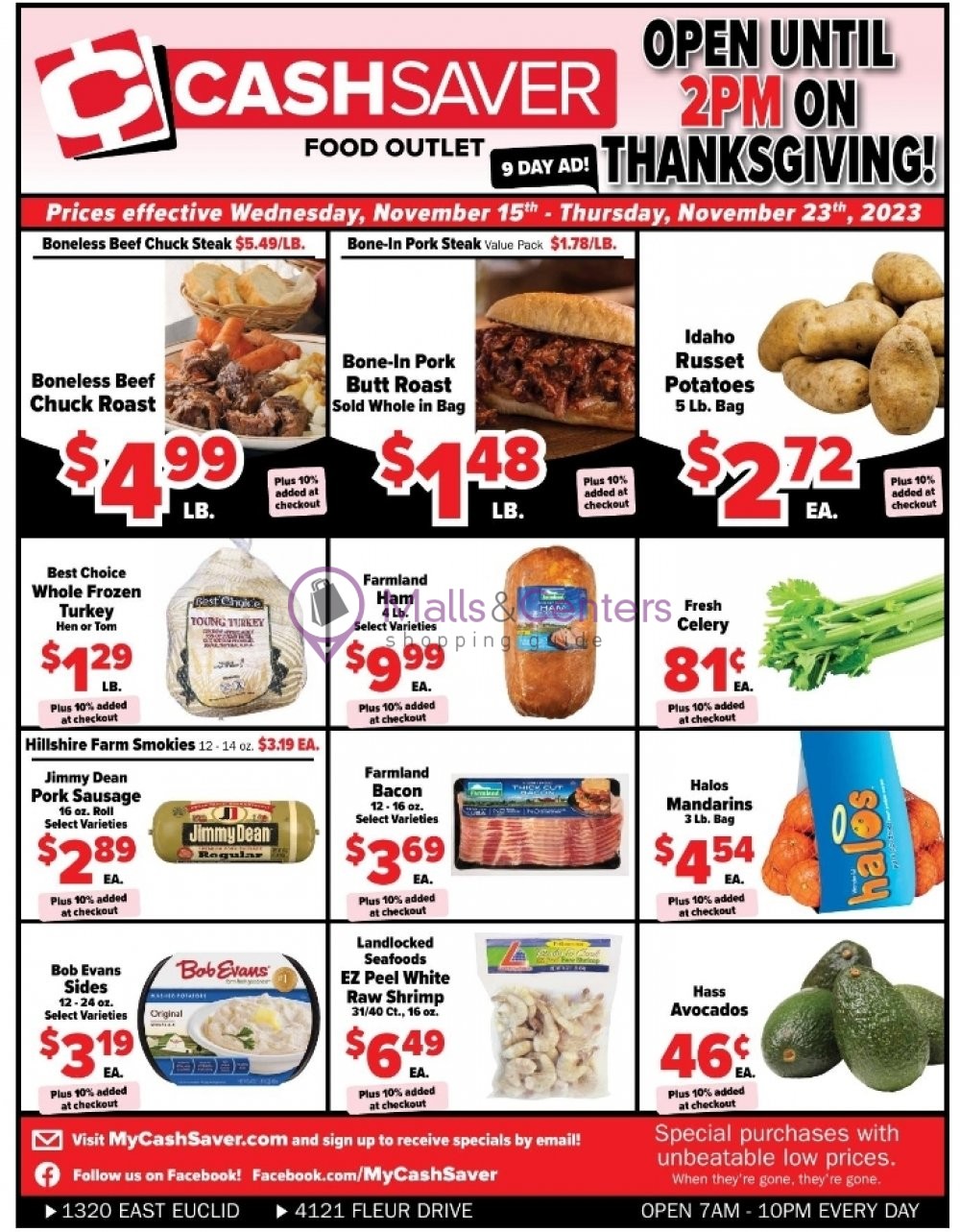 Cash Saver Food Outlet Weekly ad valid from 11/15/2023 to 11/23/2023