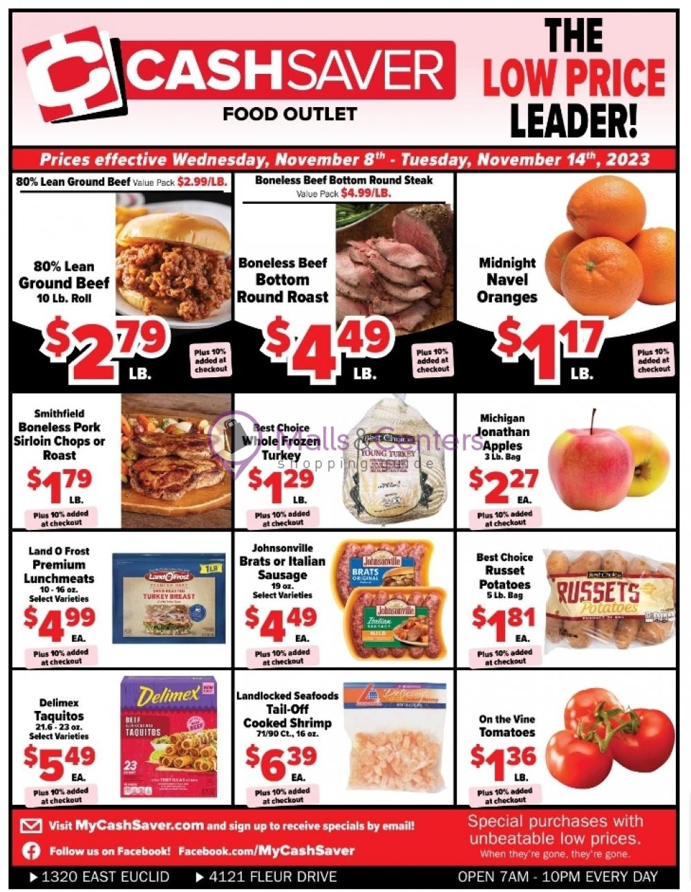 Cash Saver Food Outlet Weekly ad valid from 11/08/2023 to 11/14/2023