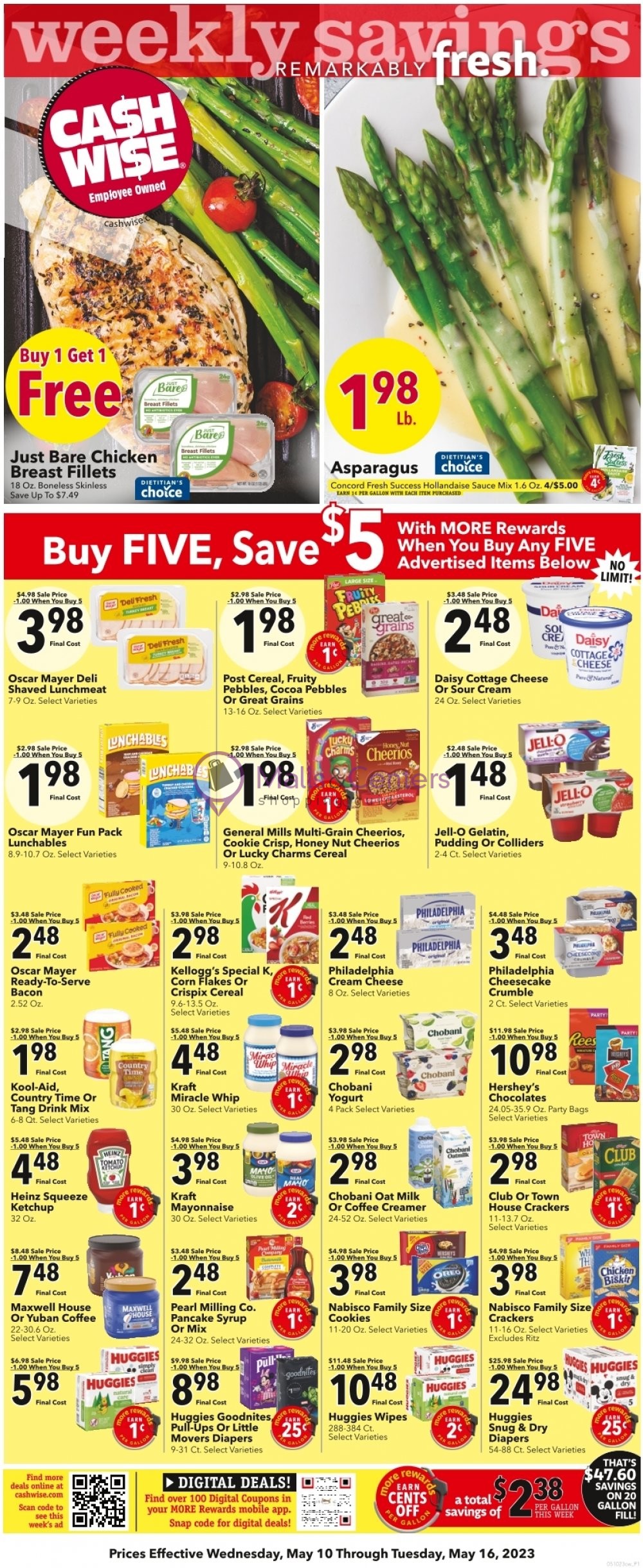 Cash Wise Weekly ad valid from 05/10/2023 to 05/16/2023 MallsCenters