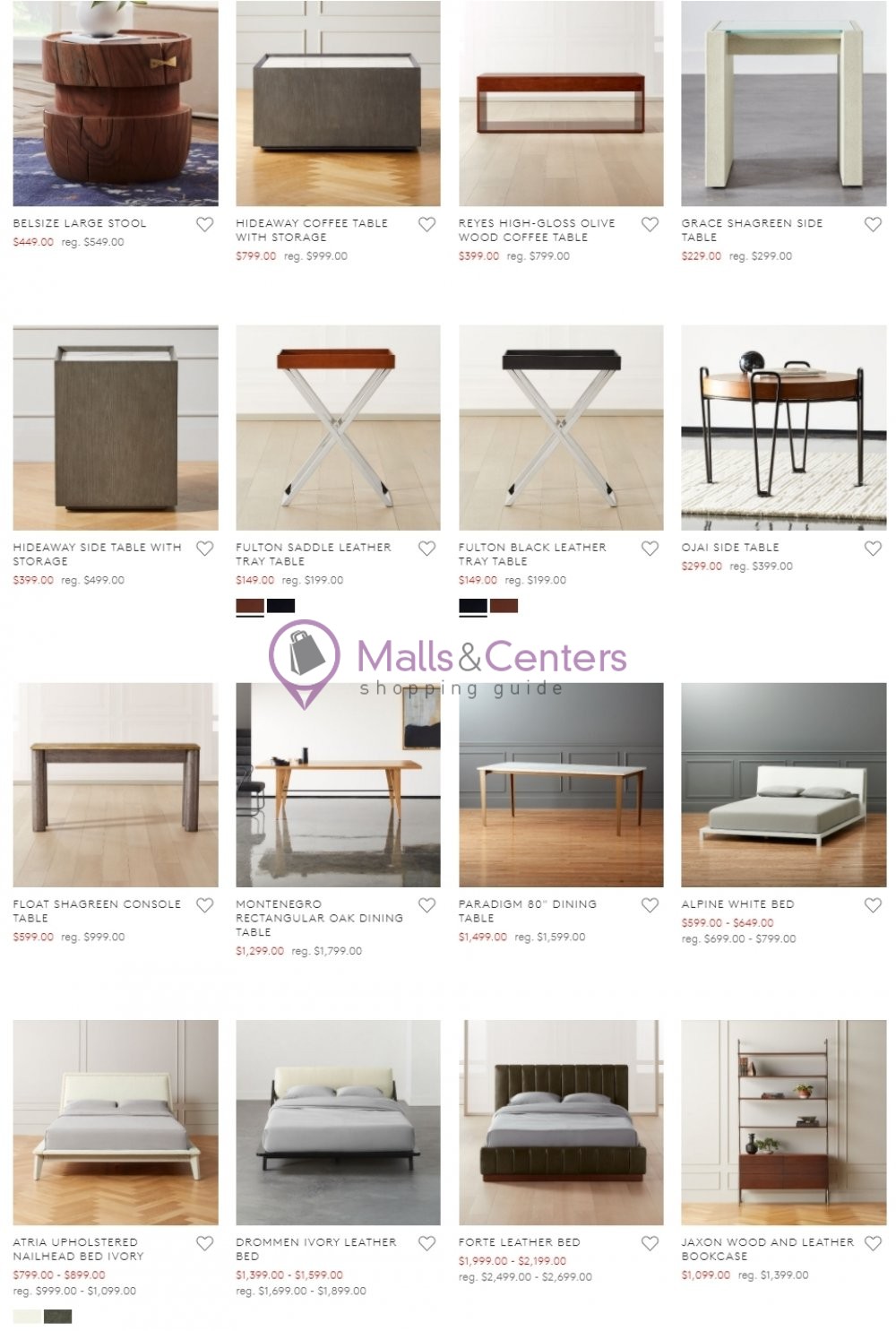 CB2 Weekly Ad sales & flyers specials MallsCenters