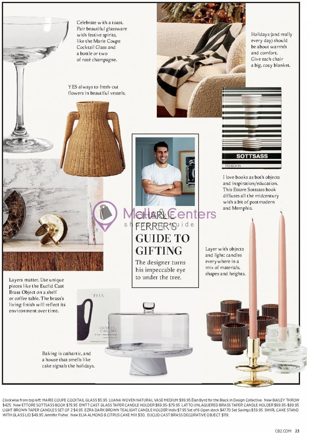 CB2 Weekly ad valid from 11/01/2023 to 11/30/2023 MallsCenters