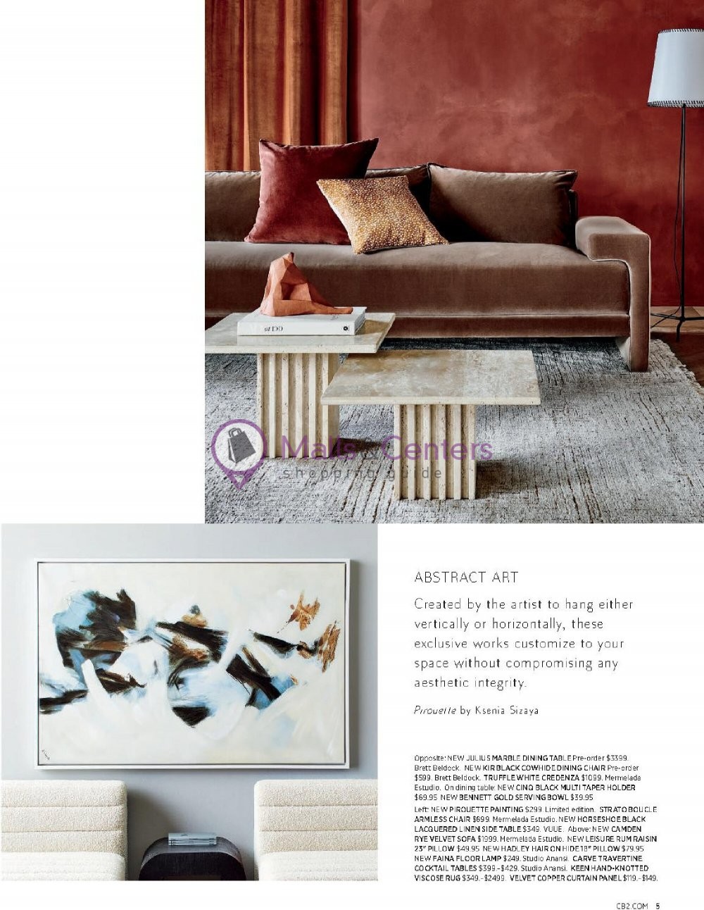 CB2 Weekly Ad sales & flyers specials MallsCenters