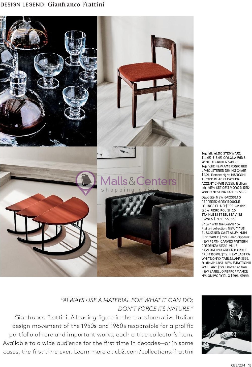 Weekly ad for CB2 valid: 09/01/2023 - 09/30/2023, page 15