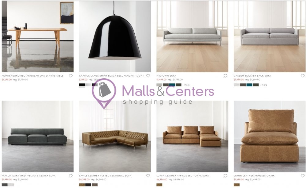 CB2 Weekly Ad sales & flyers specials MallsCenters