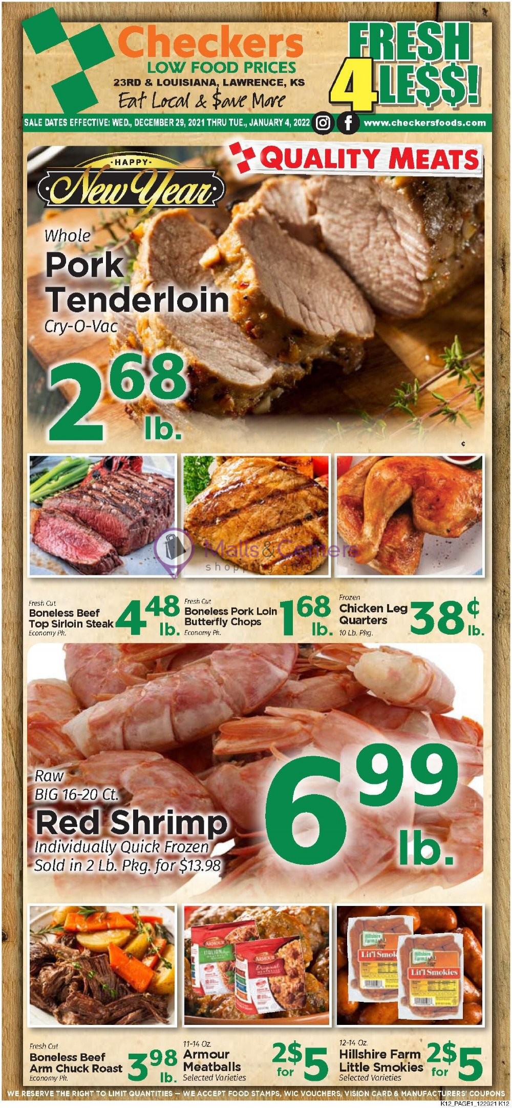 Checkers Foods Weekly ad valid from 12/29/2021 to 01/04/2022 MallsCenters