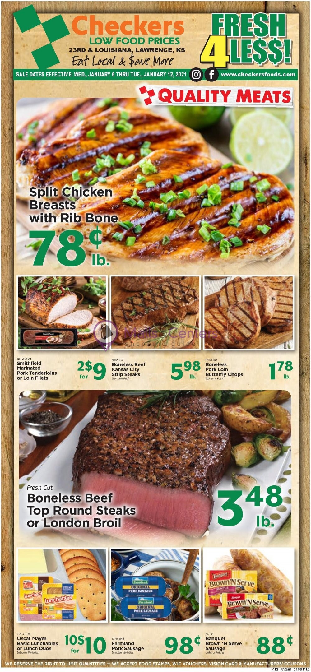 Checkers Foods Weekly ad valid from 01/06/2021 to 01/12/2021 MallsCenters