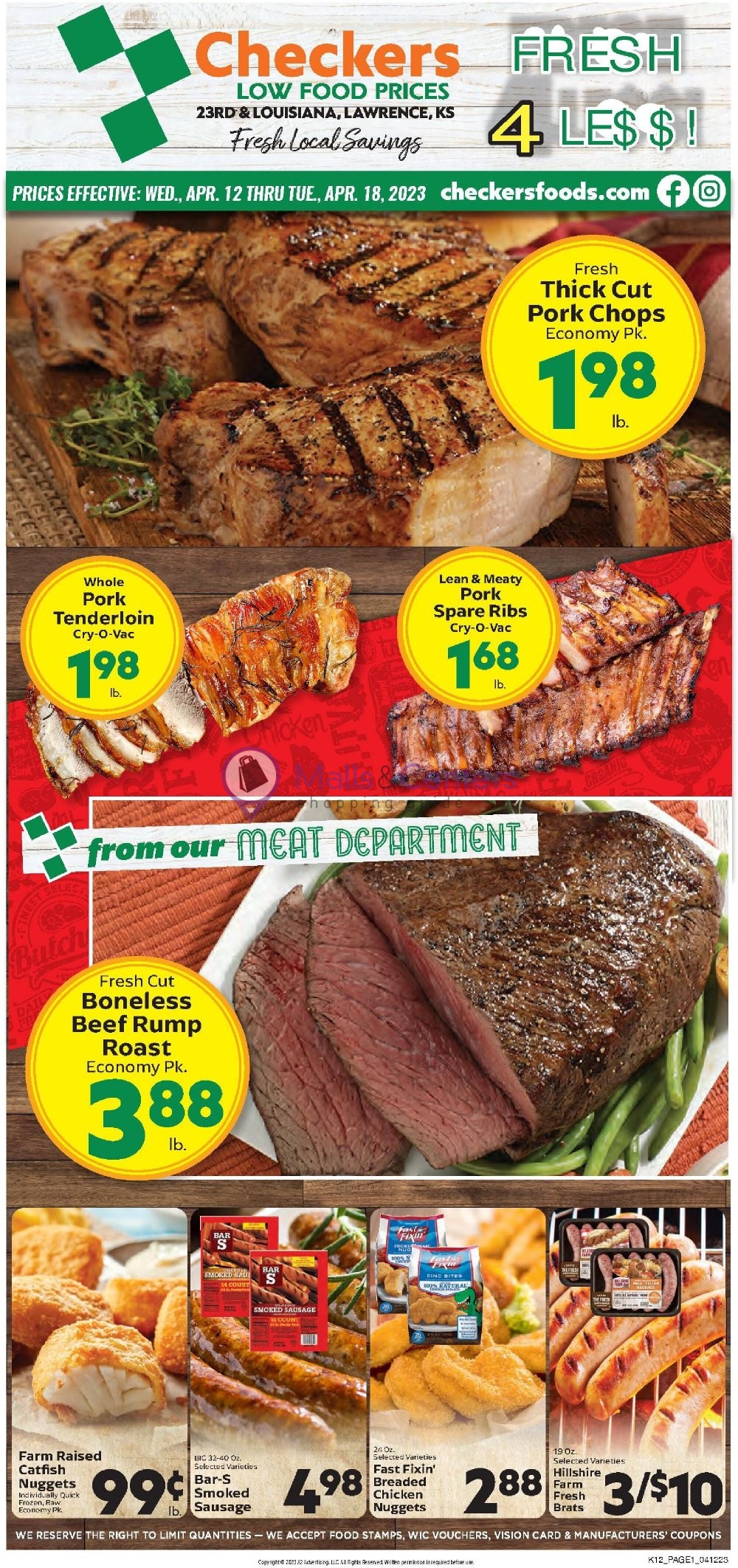 Checkers Foods Weekly ad valid from 04/12/2023 to 04/18/2023 MallsCenters