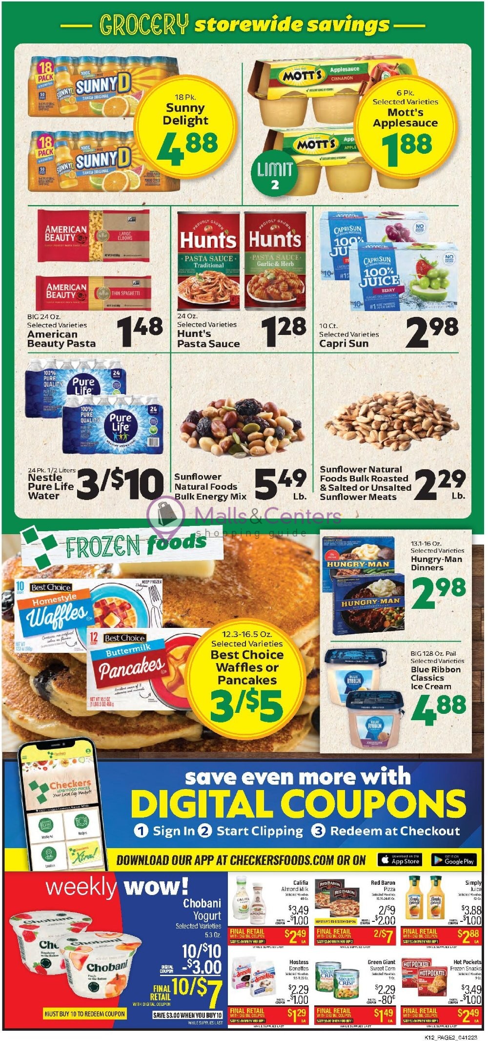 Checkers Foods Weekly ad valid from 04/12/2023 to 04/18/2023 MallsCenters