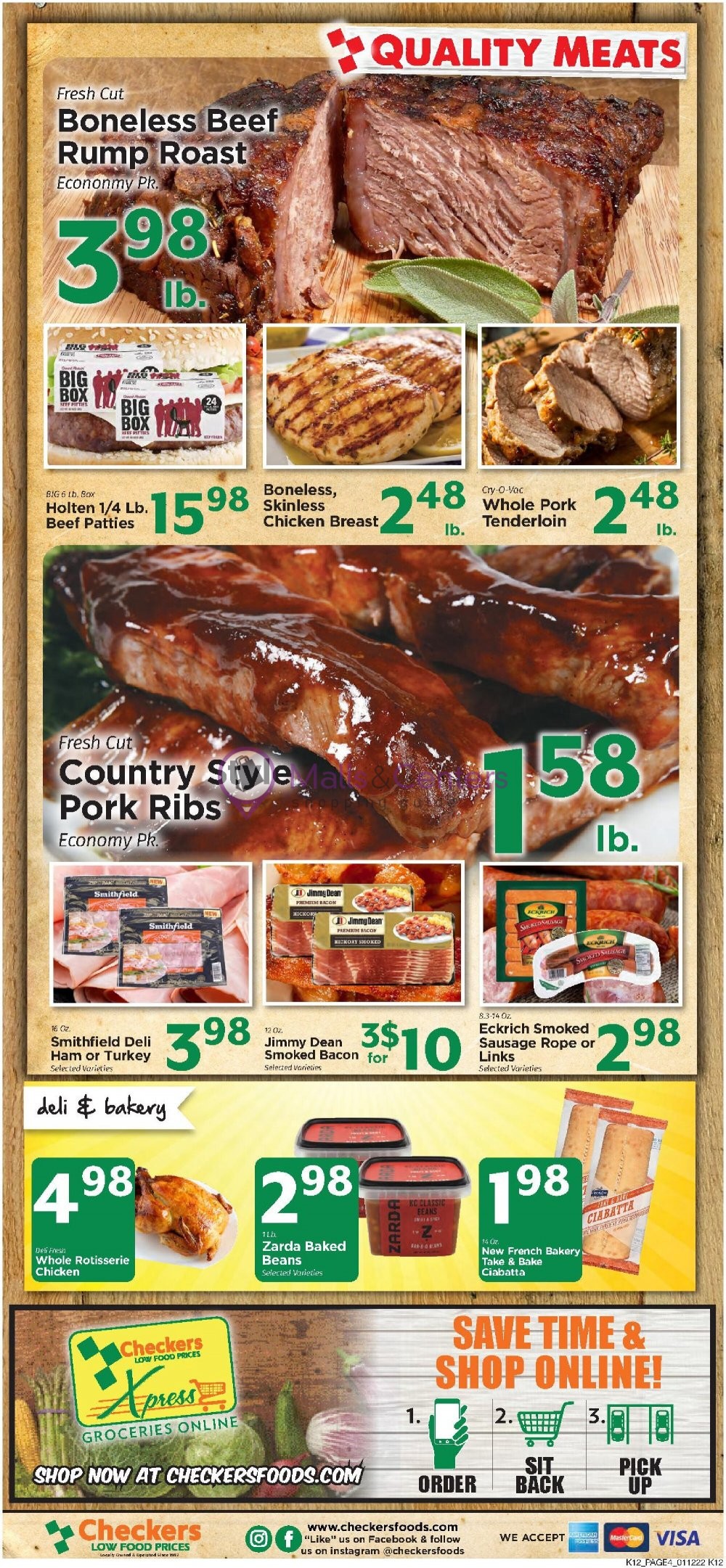 Checkers Foods Weekly ad valid from 01/12/2022 to 01/18/2022 MallsCenters