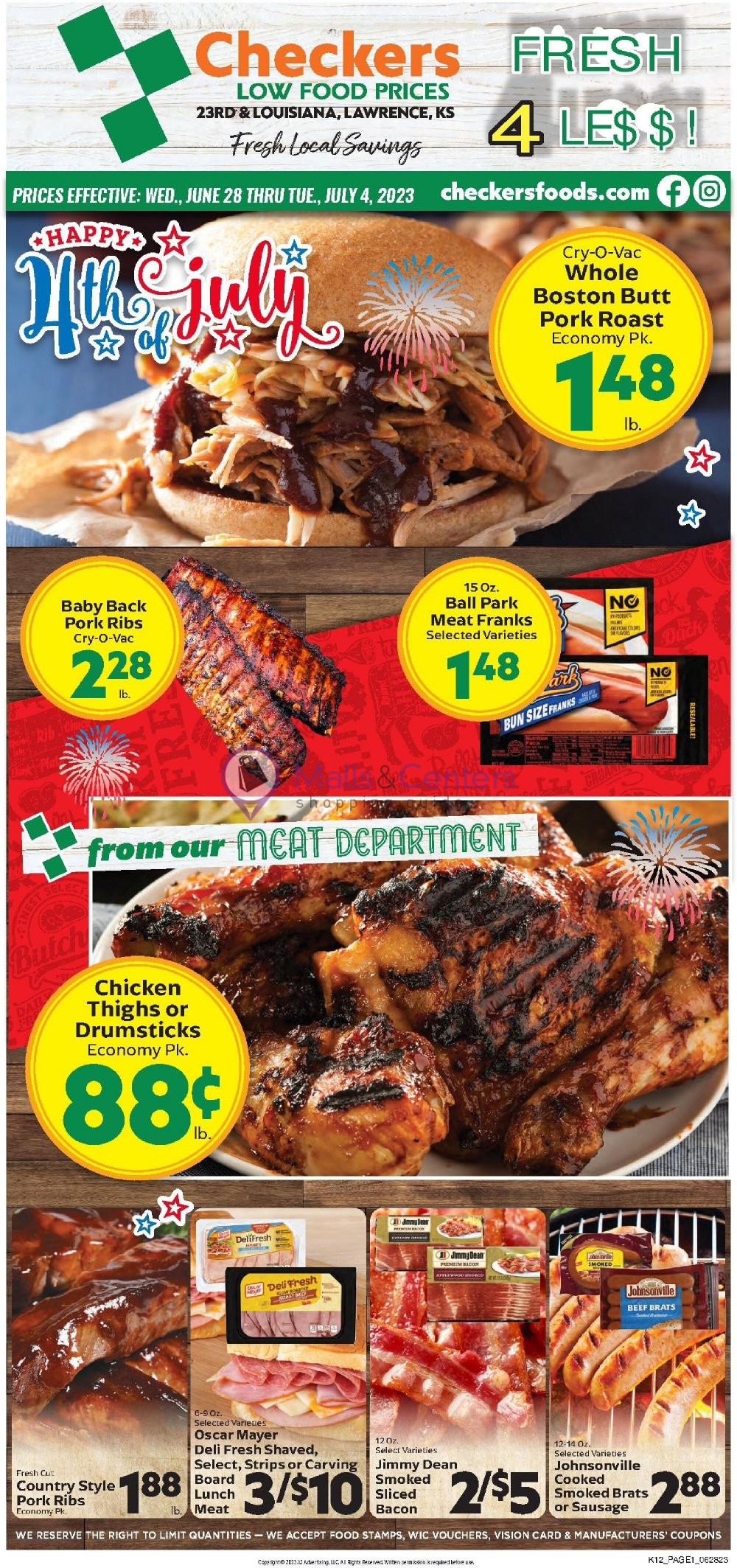 Checkers Foods Weekly ad valid from 06/28/2023 to 07/04/2023 MallsCenters