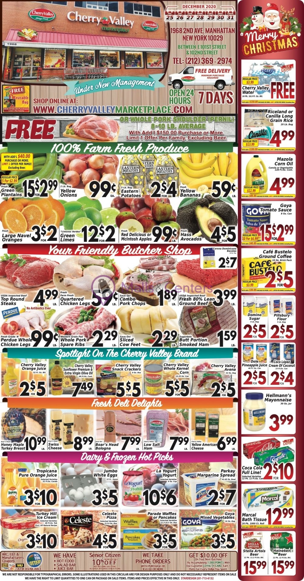Cherry Valley Marketplace Weekly ad valid from 12/25/2020 to 12/31/2020