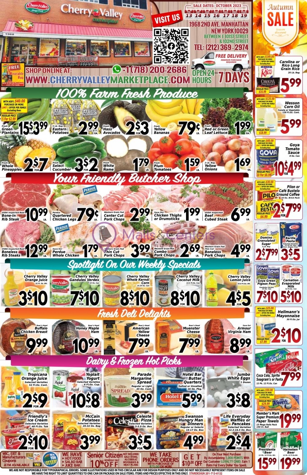 Cherry Valley Marketplace Weekly ad valid from 10/13/2023 to 10/19/2023