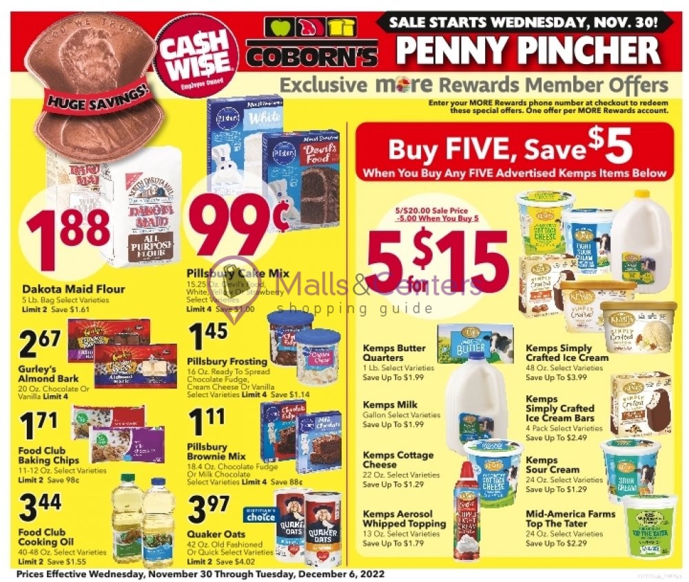 Coborn's Weekly ad valid from 11/30/2022 to 12/06/2022 MallsCenters