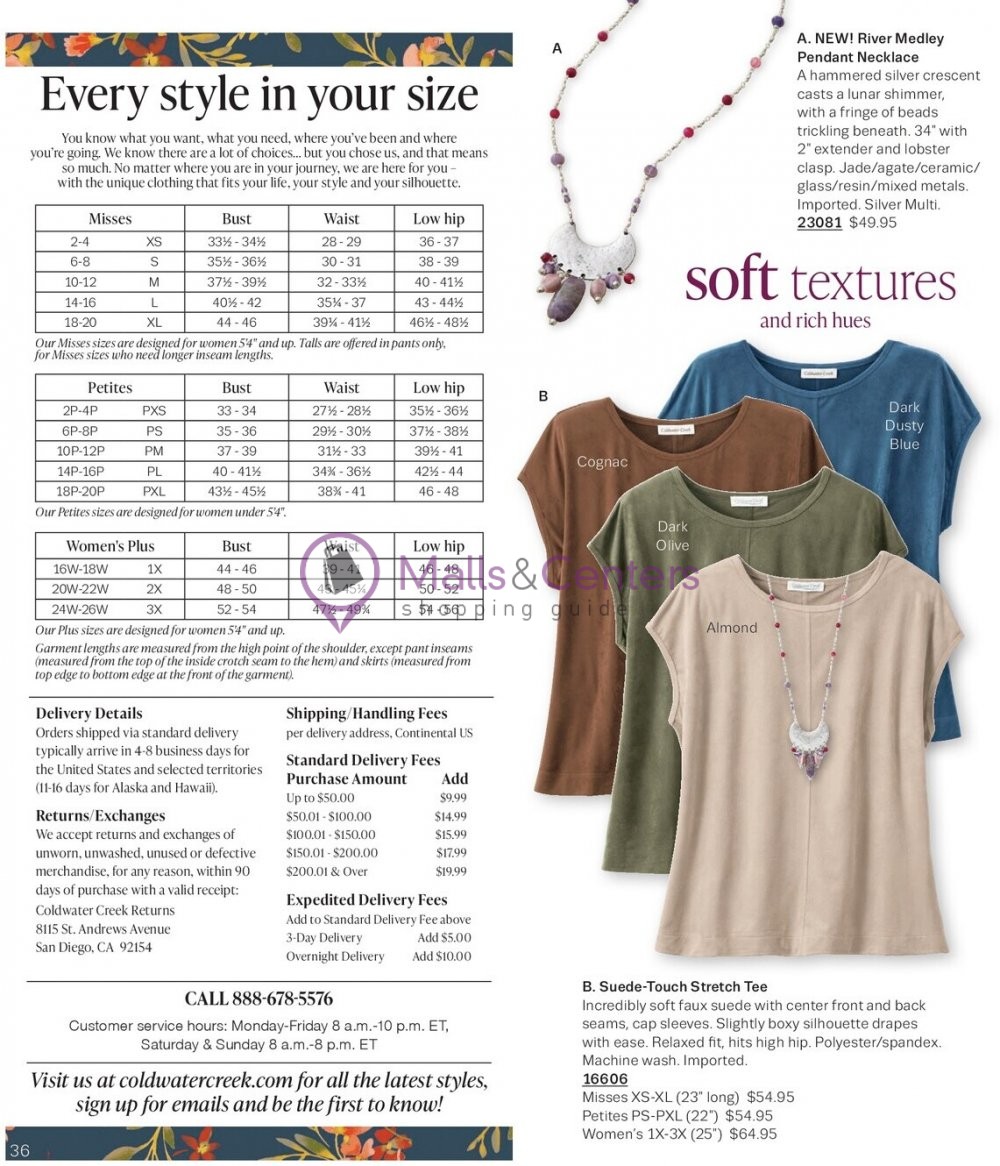 Weekly ad for Coldwater Creek valid: 09/01/2023 - 09/30/2023, page 36