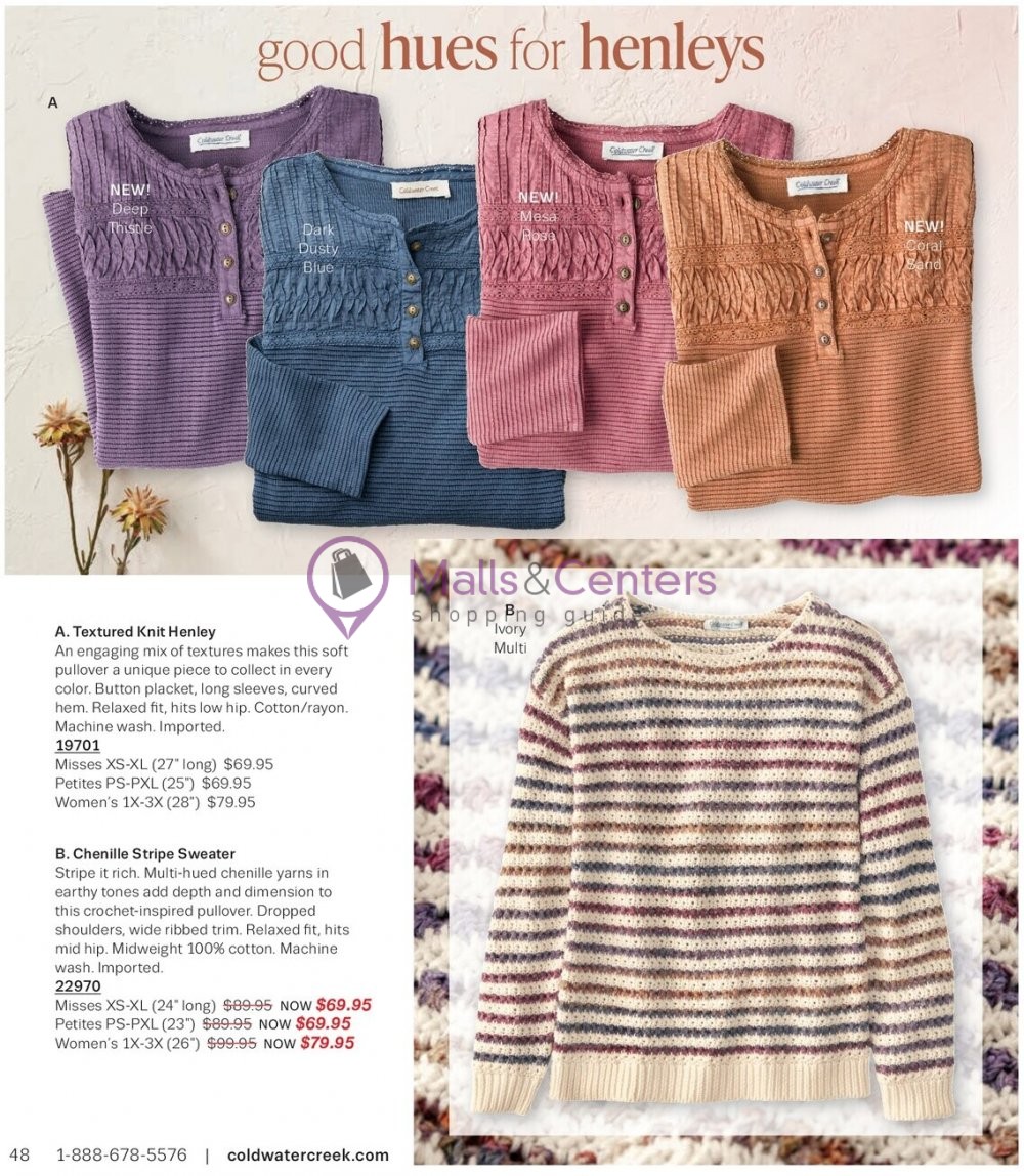 Weekly ad for Coldwater Creek valid: 09/01/2023 - 09/30/2023, page 48