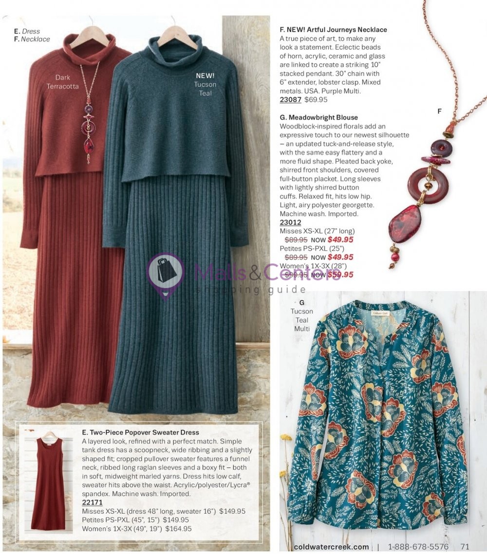 Weekly ad for Coldwater Creek valid: 09/01/2023 - 09/30/2023, page 71