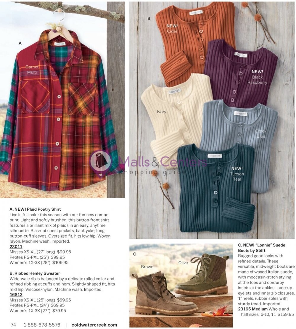 Weekly ad for Coldwater Creek valid: 09/01/2023 - 09/30/2023, page 74