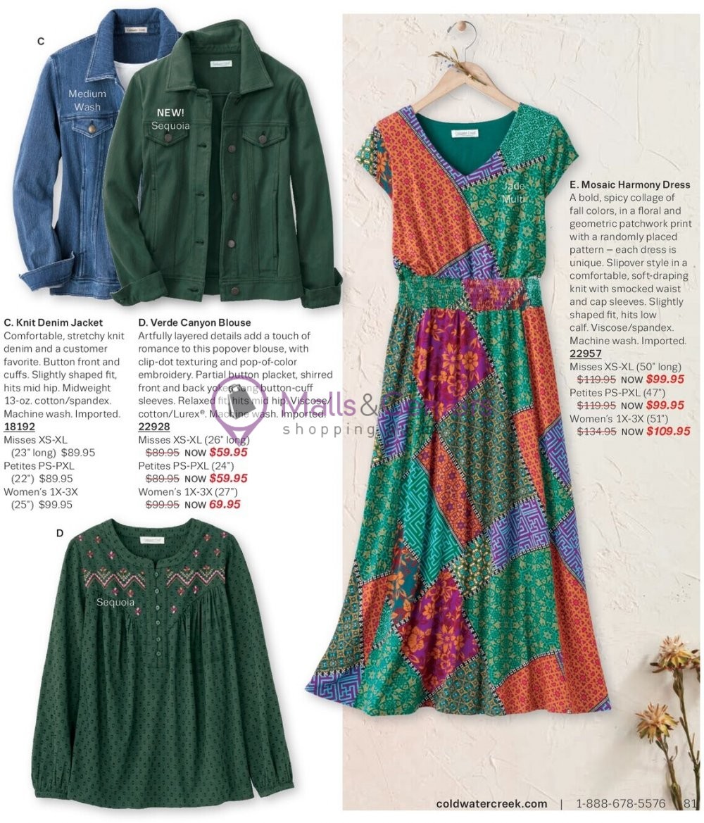 Weekly ad for Coldwater Creek valid: 09/01/2023 - 09/30/2023, page 81