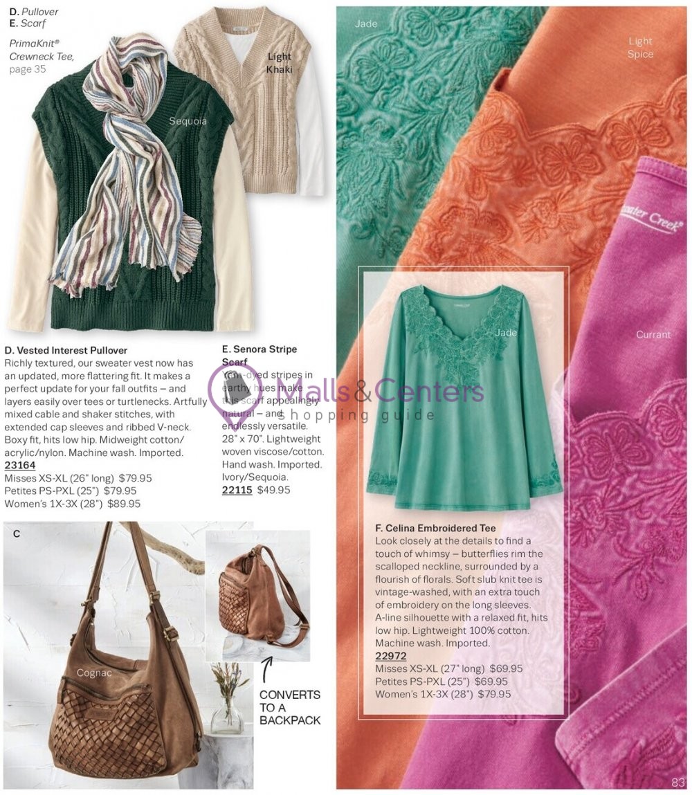 Weekly ad for Coldwater Creek valid: 09/01/2023 - 09/30/2023, page 83