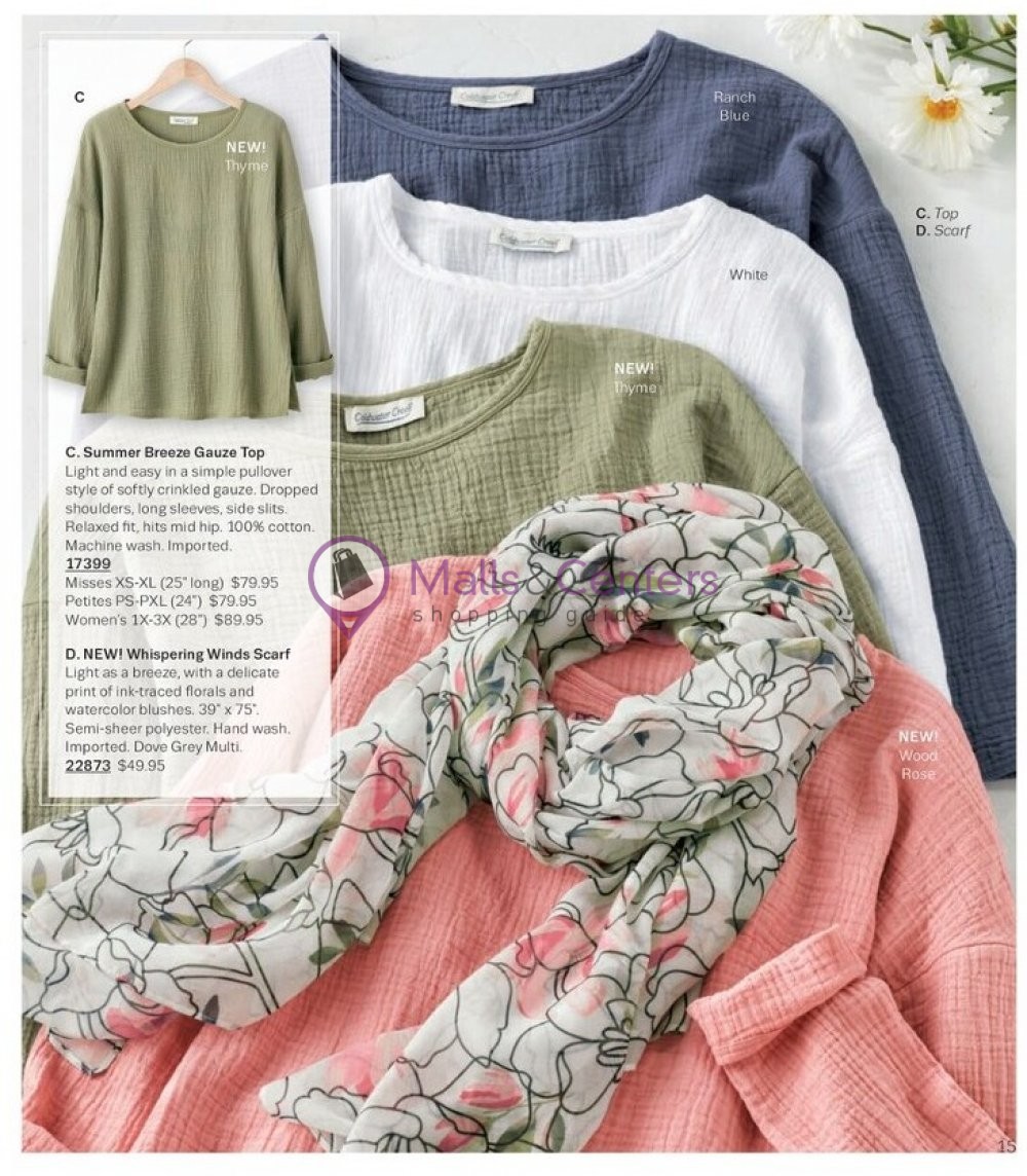 Weekly ad for Coldwater Creek valid: 05/01/2023 - 05/31/2023, page 15