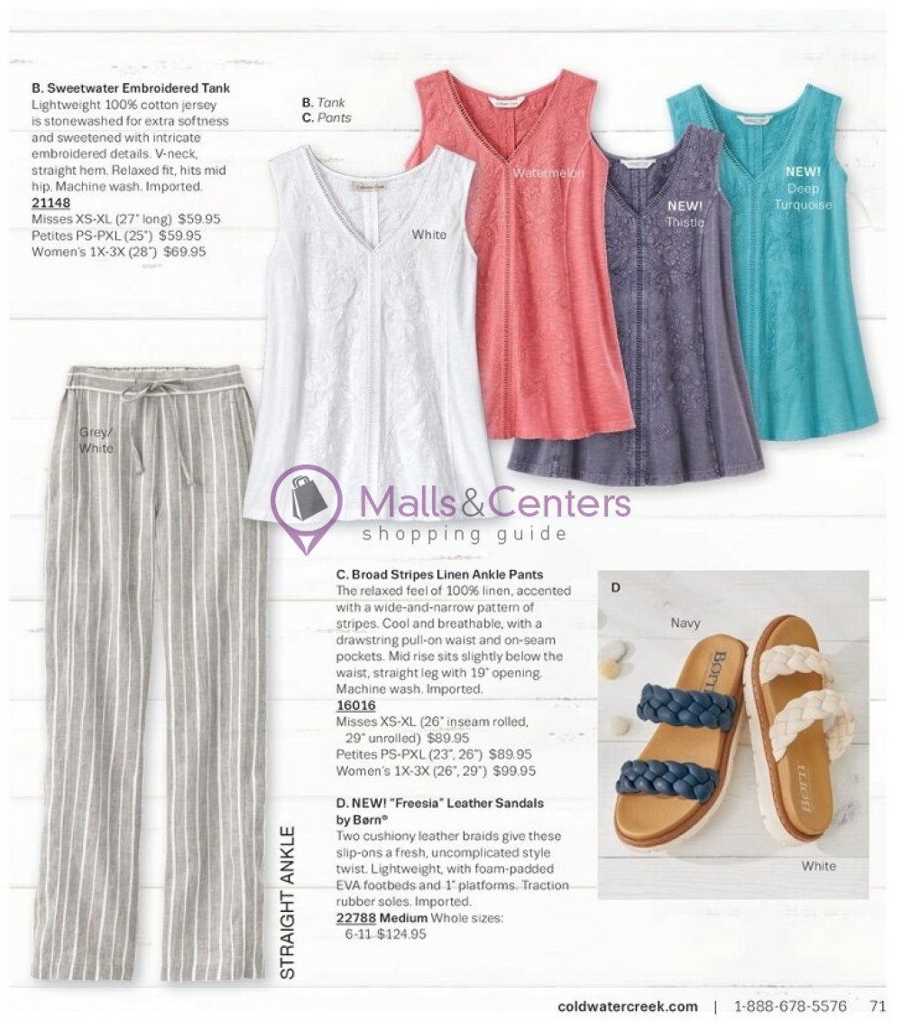 Weekly ad for Coldwater Creek valid: 05/01/2023 - 05/31/2023, page 71