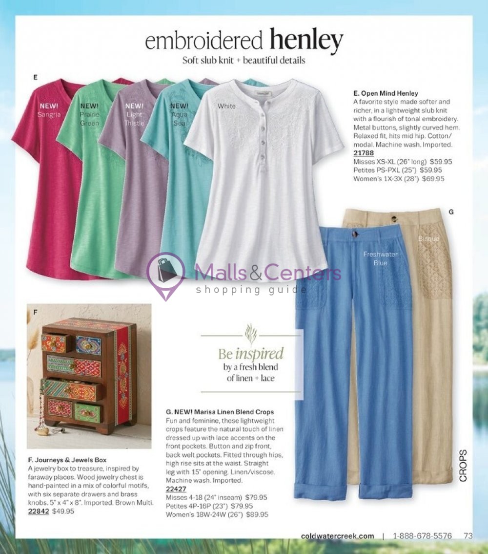 Weekly ad for Coldwater Creek valid: 05/01/2023 - 05/31/2023, page 73