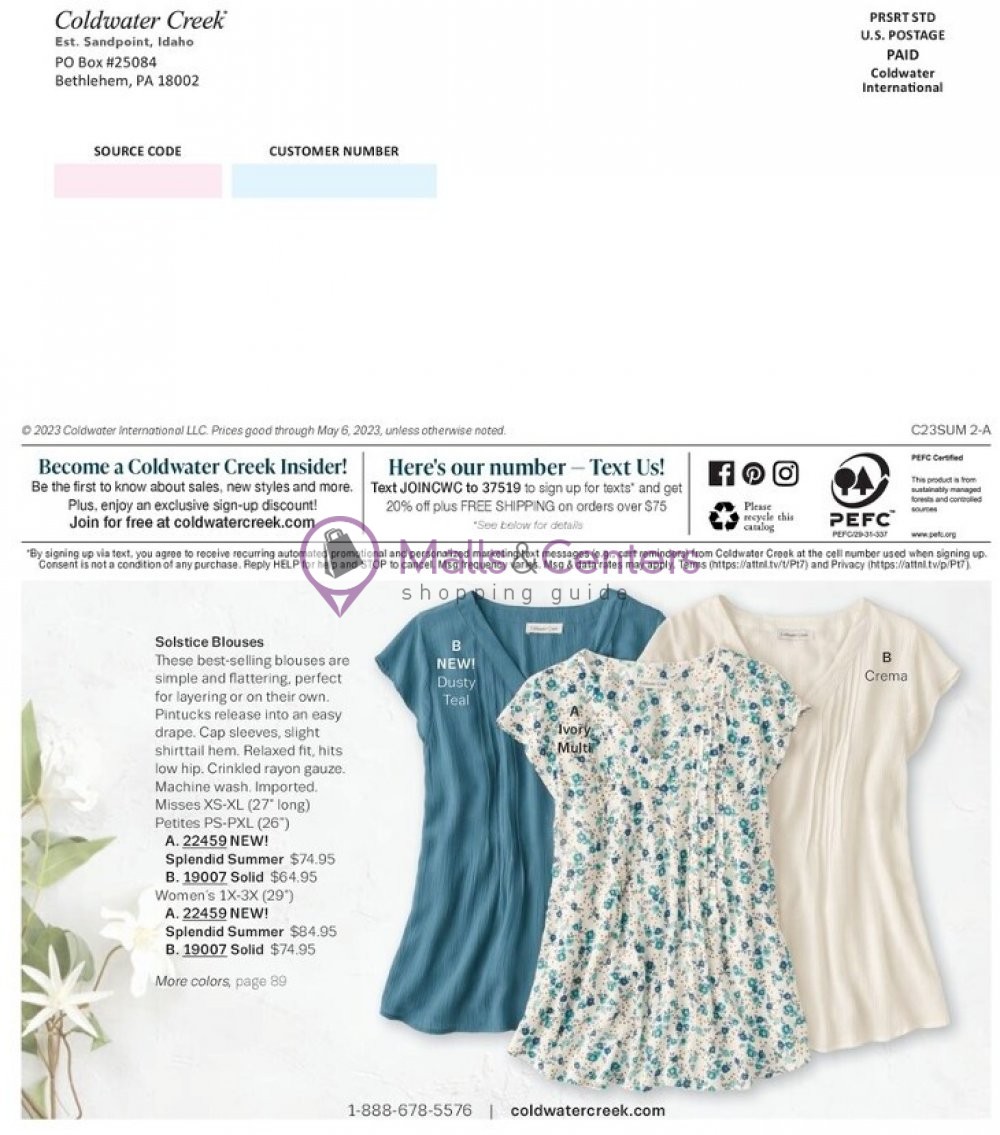 Weekly ad for Coldwater Creek valid: 05/01/2023 - 05/31/2023, page 92