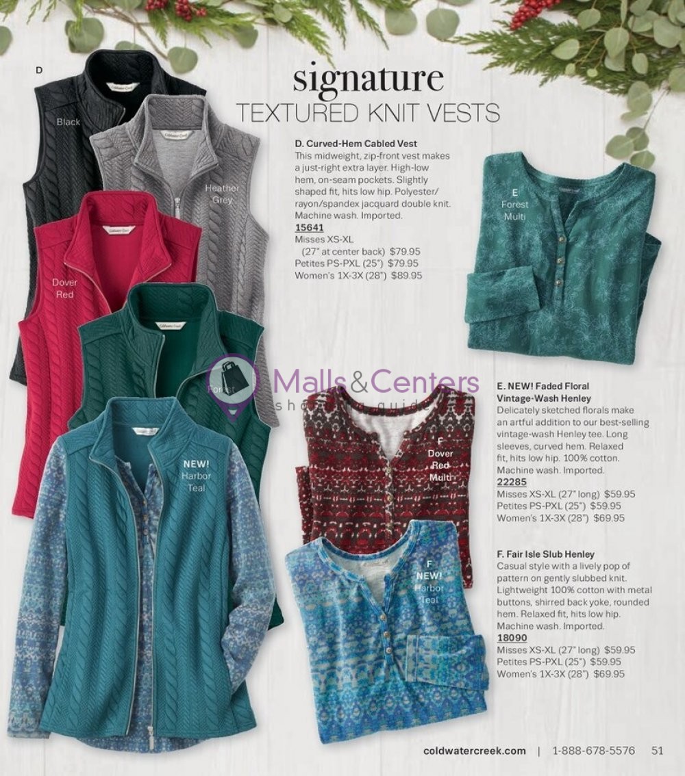 Coldwater Creek Weekly Ad sales & flyers specials MallsCenters