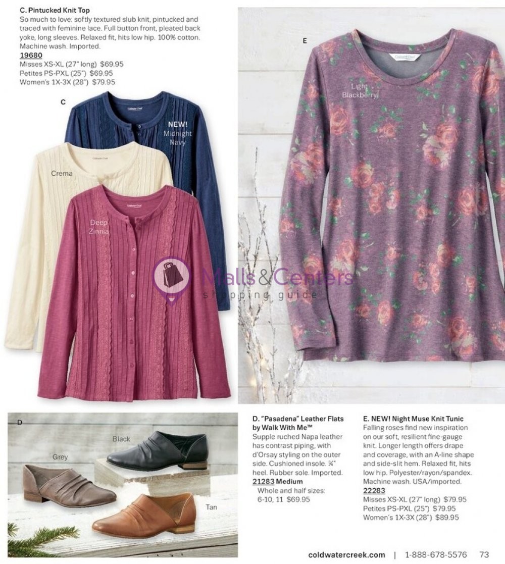 Coldwater Creek Weekly Ad sales & flyers specials MallsCenters