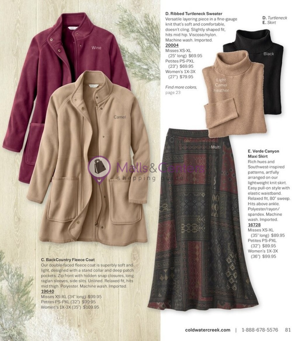 Coldwater Creek Weekly Ad sales & flyers specials MallsCenters