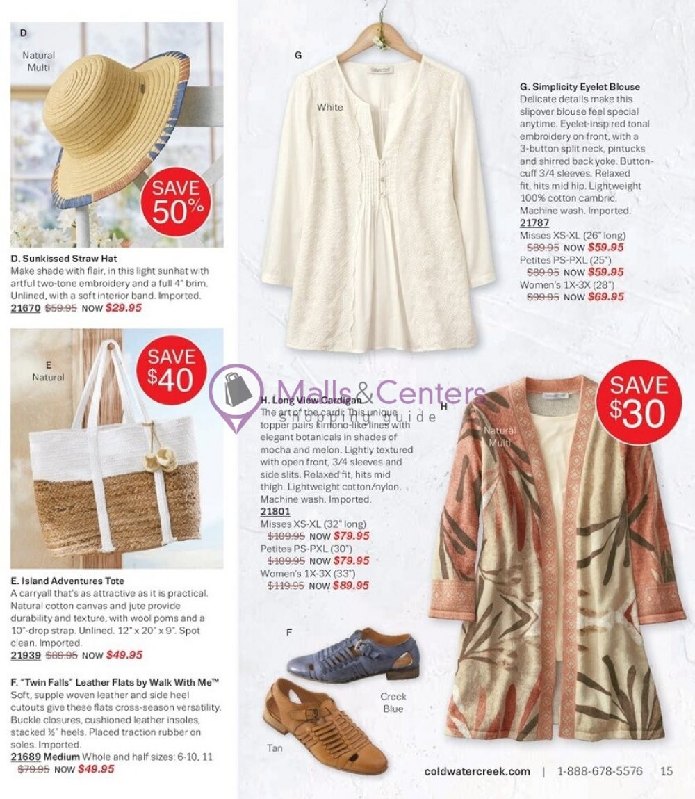 Coldwater Creek Weekly Ad sales & flyers specials MallsCenters