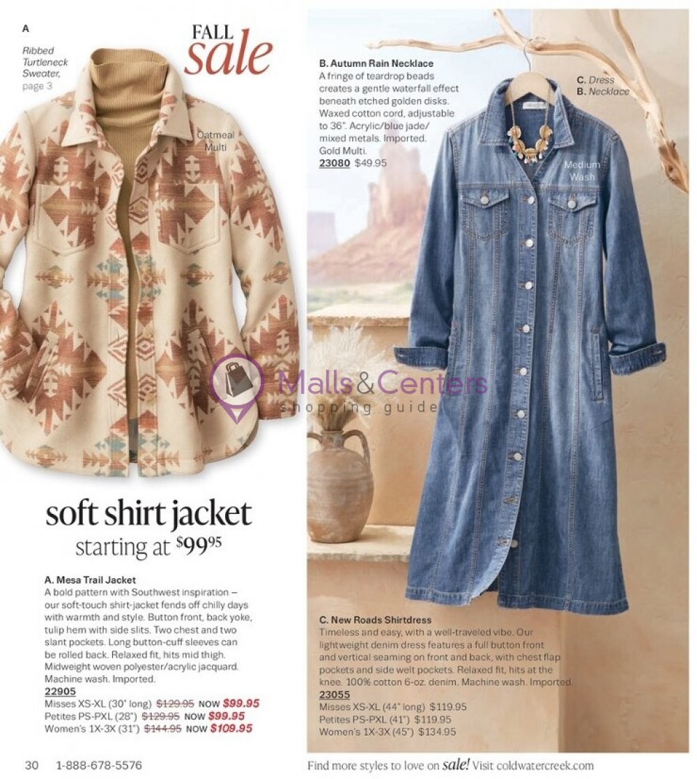 Weekly ad for Coldwater Creek valid: 10/01/2023 - 10/31/2023, page 30