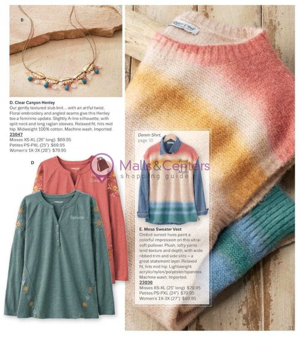 Weekly ad for Coldwater Creek valid: 10/01/2023 - 10/31/2023, page 31